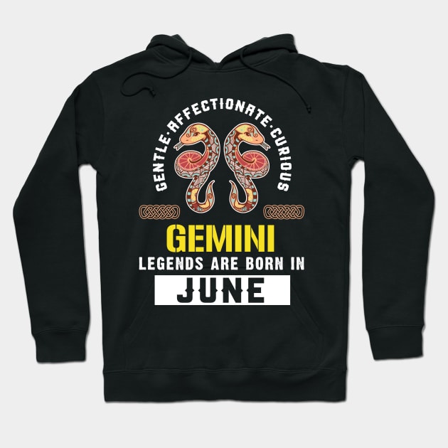 Zodiac Gemini: Born In June Hoodie by POD Anytime